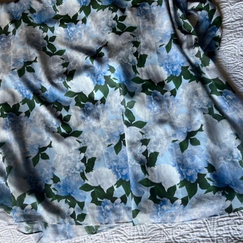 Sachin & Babi Kayla floral print chiffon gown Glacial Peonies - Picture 9 of 11